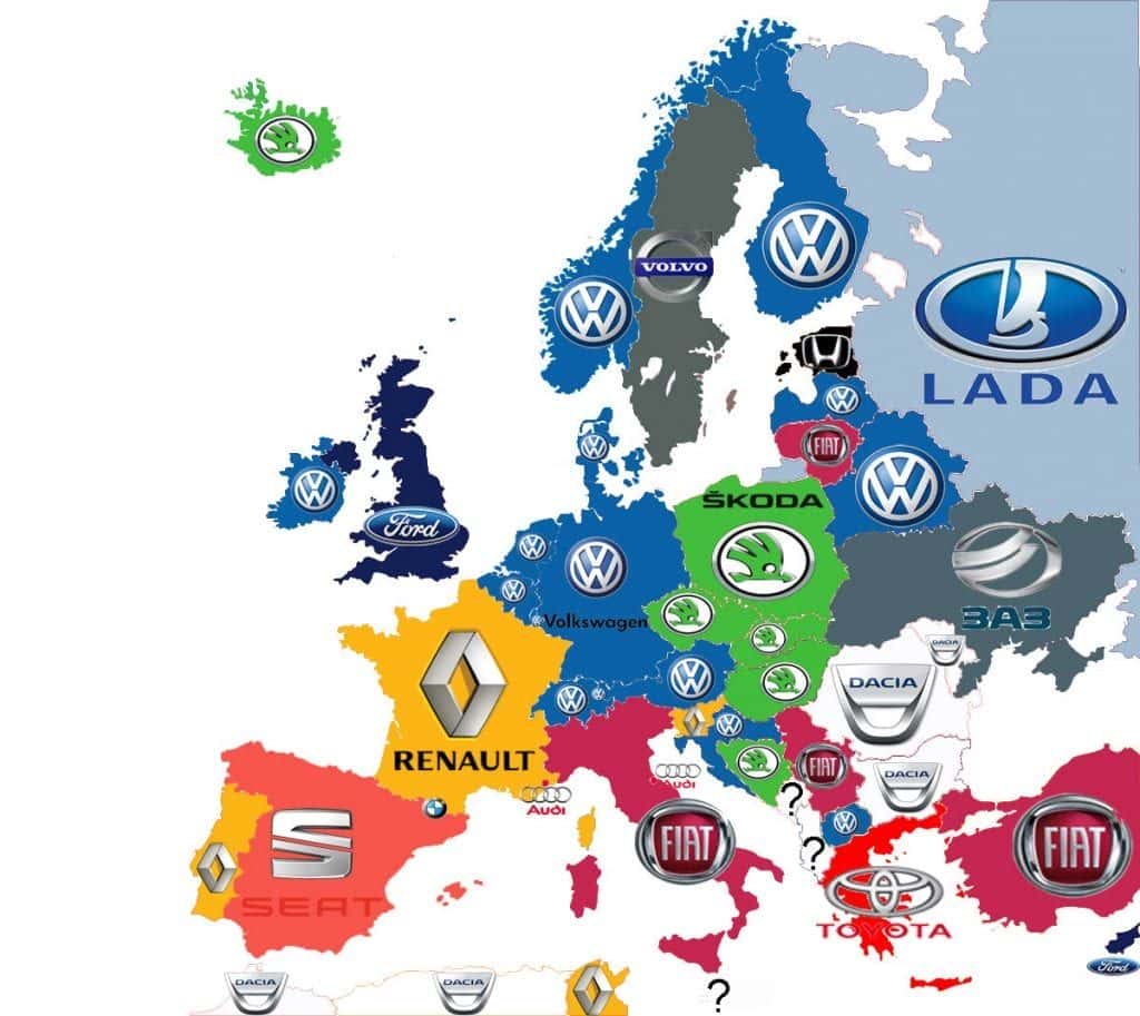 Kto sprzedaje najwięcej samochodów w Europie i jakie modele są najbardziej popularne?