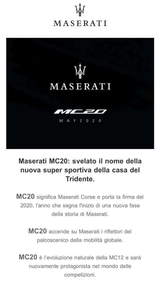Maserati MC20 - nowy supersamochód wprost z Włoch!