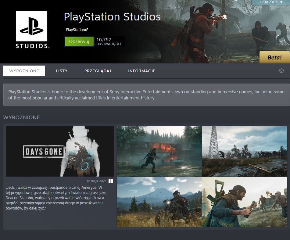 Na Steam pojawiła się funkcja sugerująca współpracę z Sony