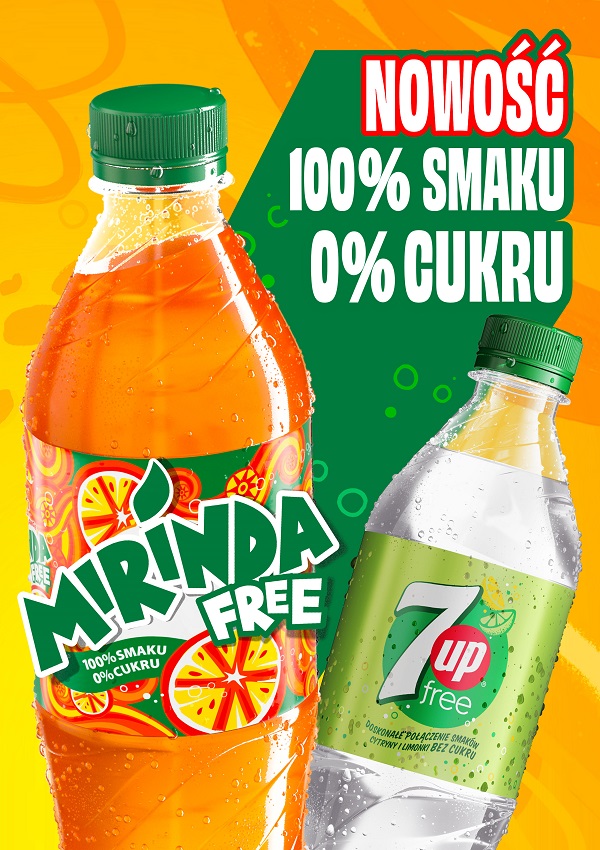 Mirinda Free i 7UP Free - popularne napoje bez cukru