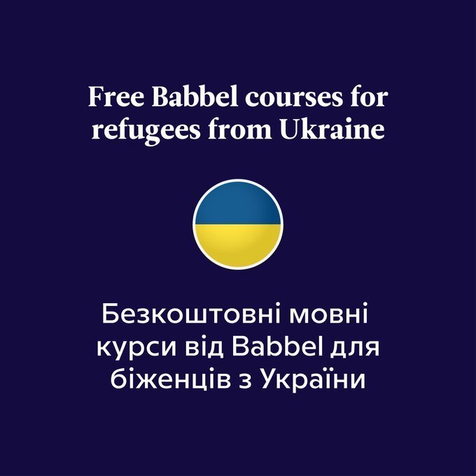Darmowe kursy językowe dla uchodźców z Ukrainy od Babbel
