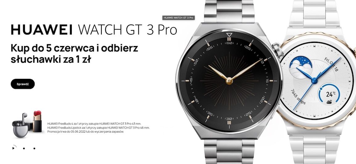 Huawei Watch GT 3 Pro dostępny w przedsprzedaży w Polsce. Ile kosztuje?