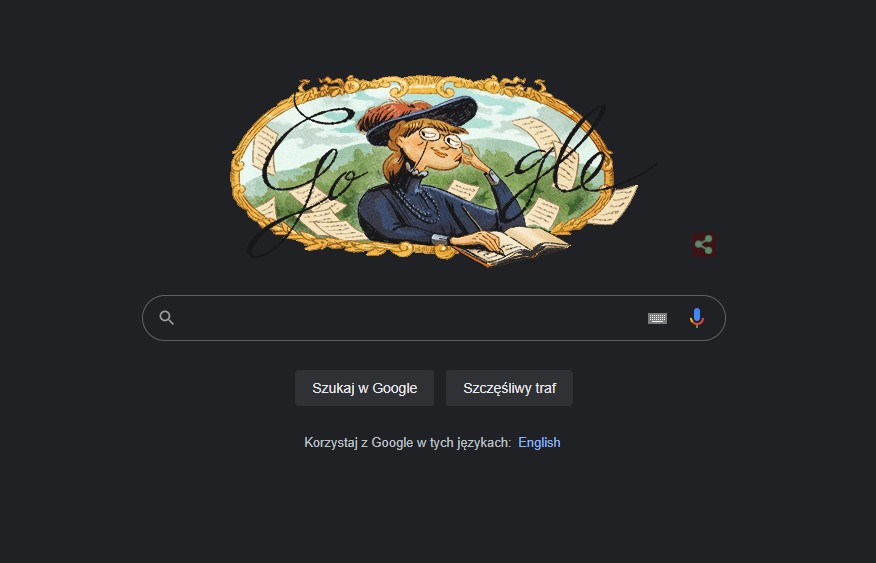 Maria Konopnicka w dniu urodzin upamiętniona przez Google Doodle