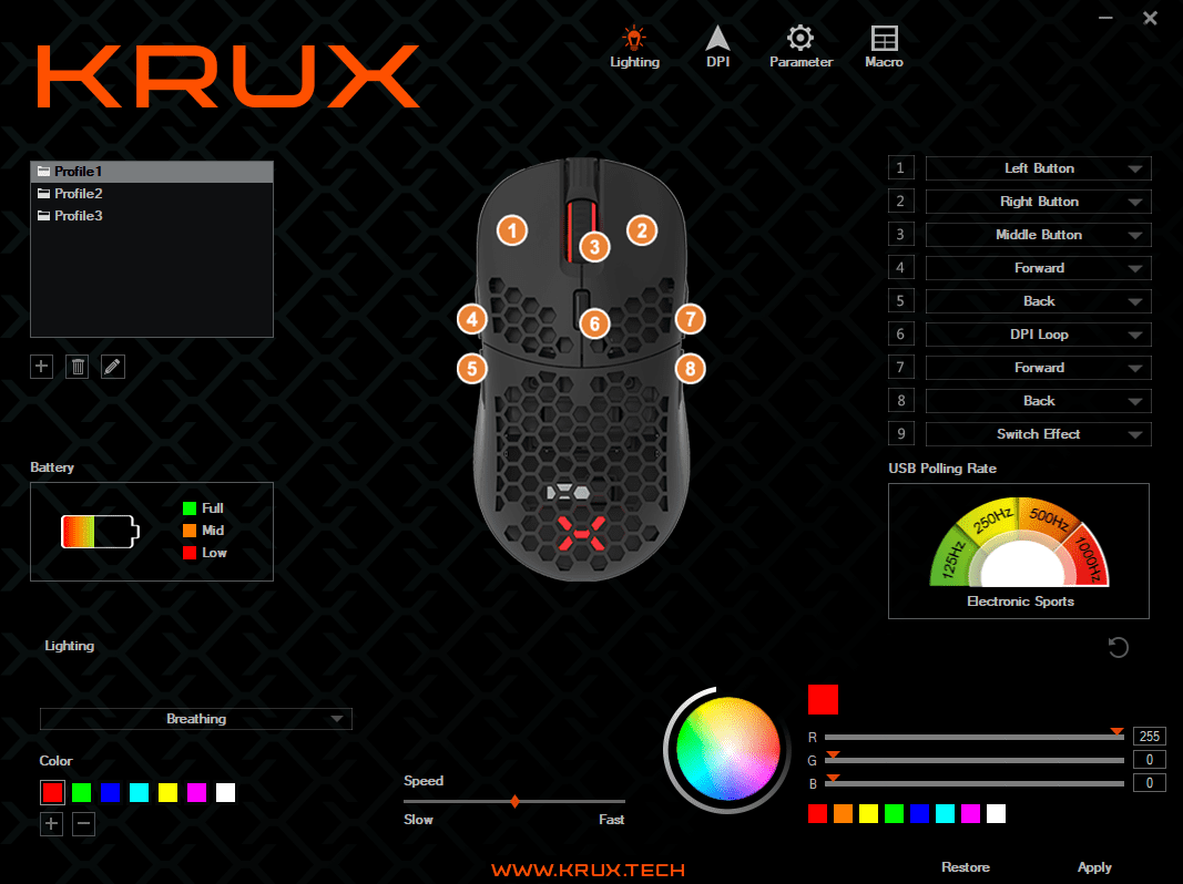 KRUX Galacta Pro - Recenzja modułowej myszki