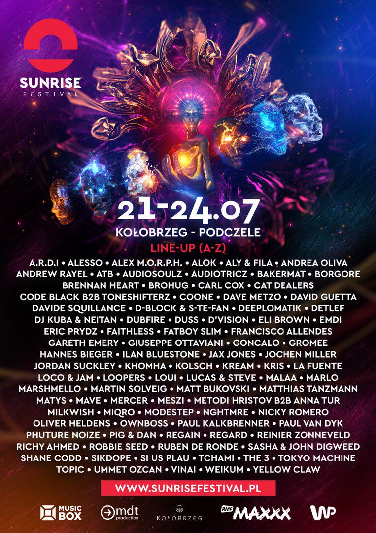 Sunrise Festival 2022 pełny lineup. Blisko 100 gwiazd!