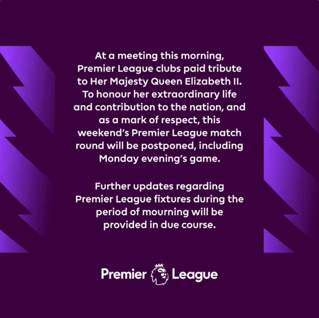 Premier League przekłada najbliższą kolejkę rozgrywek
