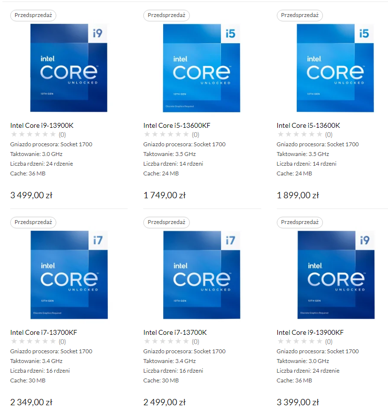 Intel prezentuje 13 generację procesorów Intel Core