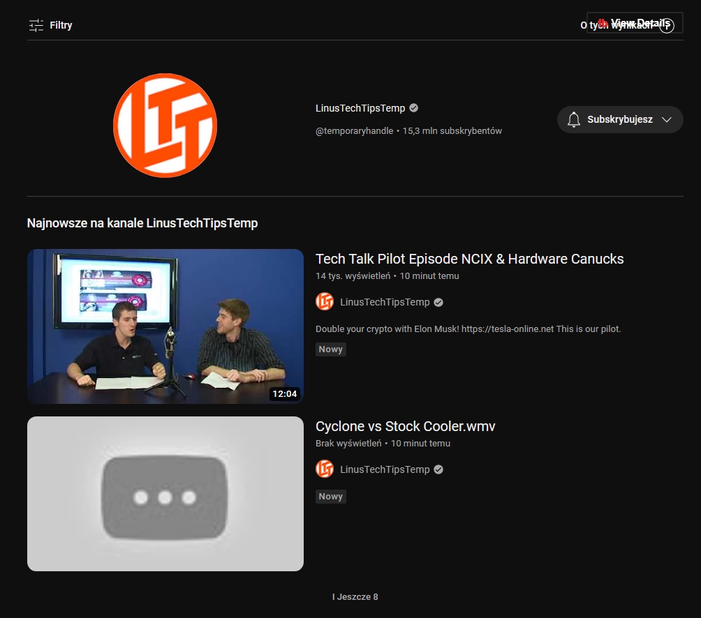 Kanał Linus Tech Tips na YouTube został shackowany!