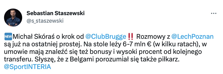 Michał Skóraś odchodzi z Lecha! Transfer do klubu Ligi Mistrzów!