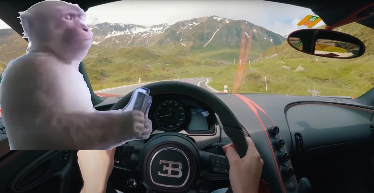 To Bugatti Chiron Sport w górach. Załóż słuchawki i odpłyń.