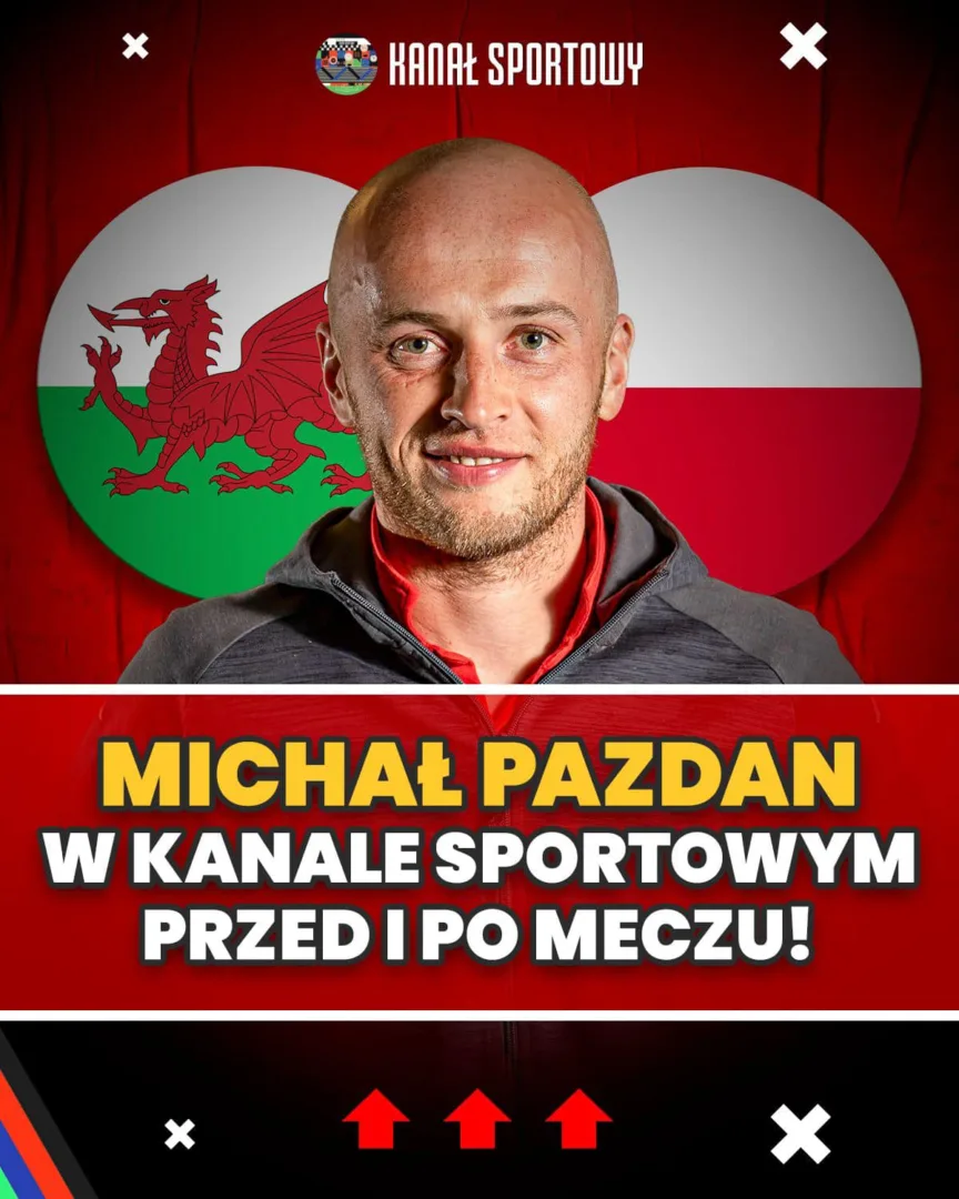 Michał Pazdan na meczu Walia - Polska 26.03. Jaką ma misję? Źródło zdjęcia: profil Michała Pazdana na Facebooku.