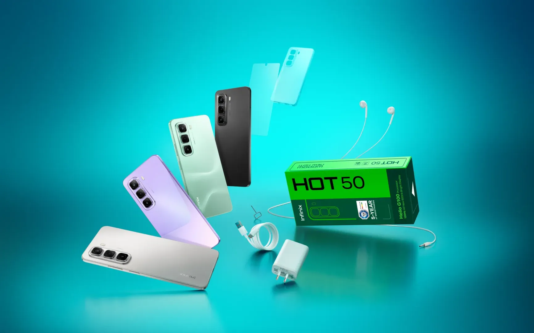 Sprawdź nowe smartfony Infinix z serii HOT 50.