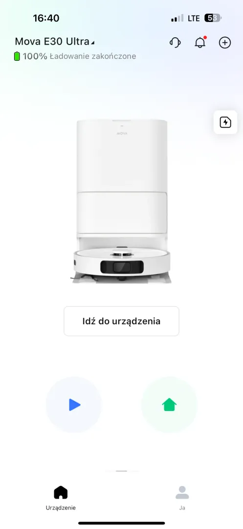 Aplikacja MOVAhome zainstalowana na systemie iOS.