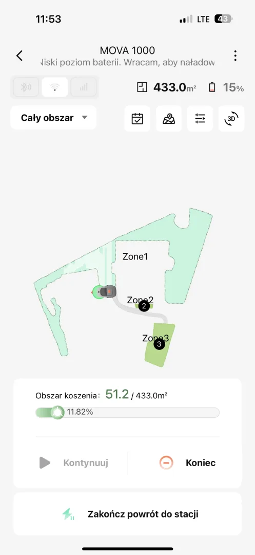 Przetestowałem robot koszący MOVA 1000. Warto go kupić? Aplikacja MOVAHome - podstrona robota koszącego.