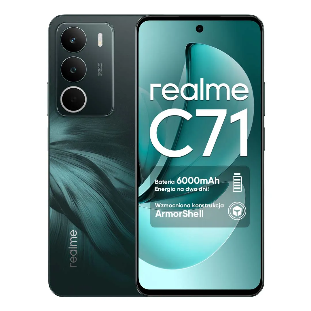 Realme C71 już dostępny. Cechy? Duża bateria i rozsądna cena Realme C71 - budżetowy smartfon z dobrymi podzespołami.