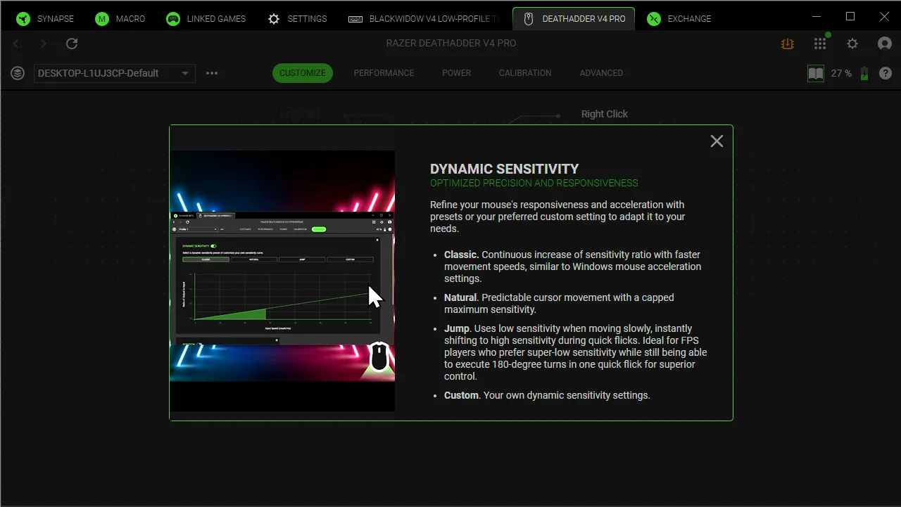 Aplikacja Razer.