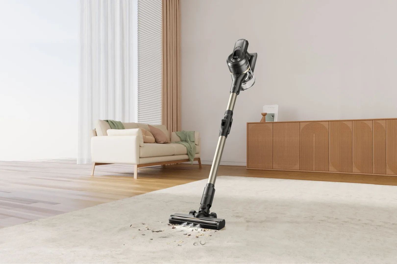 Nowe odkurzacze pionowe marki Dreame. Na zdjęciu model T30 Flex.