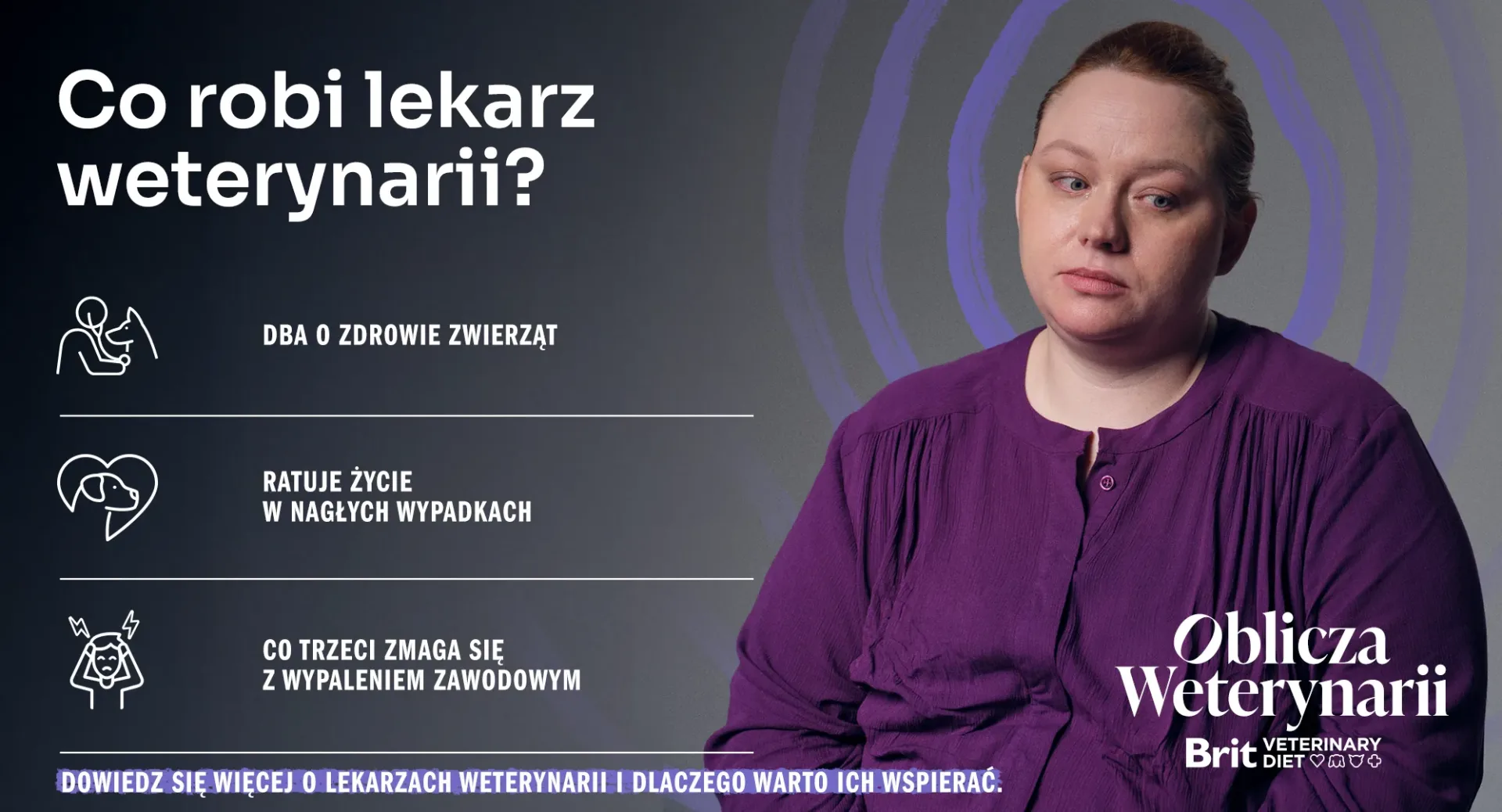 Weterynarz też człowiek - czas to wreszcie zauważyć! Kampania społeczna „Oblicza Weterynarii” właśnie ruszyła. Weterynarz też człowiek. Kampania społeczna „Oblicza Weterynarii”.