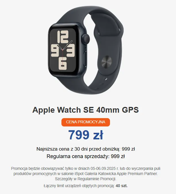 iSpot w Katowicach! Apple iPhone 16 Pro za 4 399 zł! iSpot w Katowicach promocje na otwarcie.