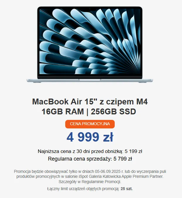 iSpot w Katowicach! Apple iPhone 16 Pro za 4 399 zł! iSpot w Katowicach promocje na otwarcie.