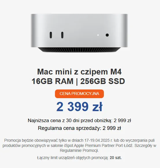 iSpot w Katowicach! Apple iPhone 16 Pro za 4 399 zł! iSpot w Katowicach promocje na otwarcie.