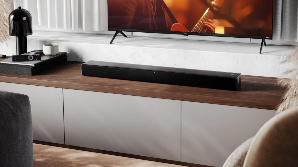 Dwa soundbary Sharp z Dolby Atmos HT-SBW320 i HT-SB304.