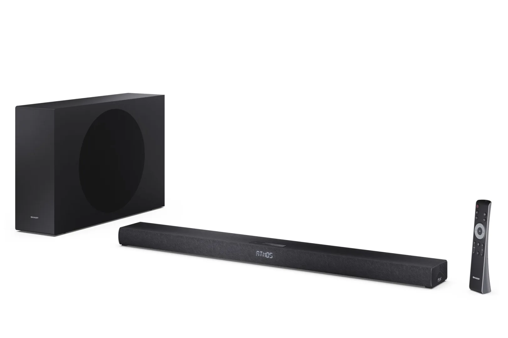 Dwa soundbary Sharp z Dolby Atmos HT-SBW320 i HT-SB304.