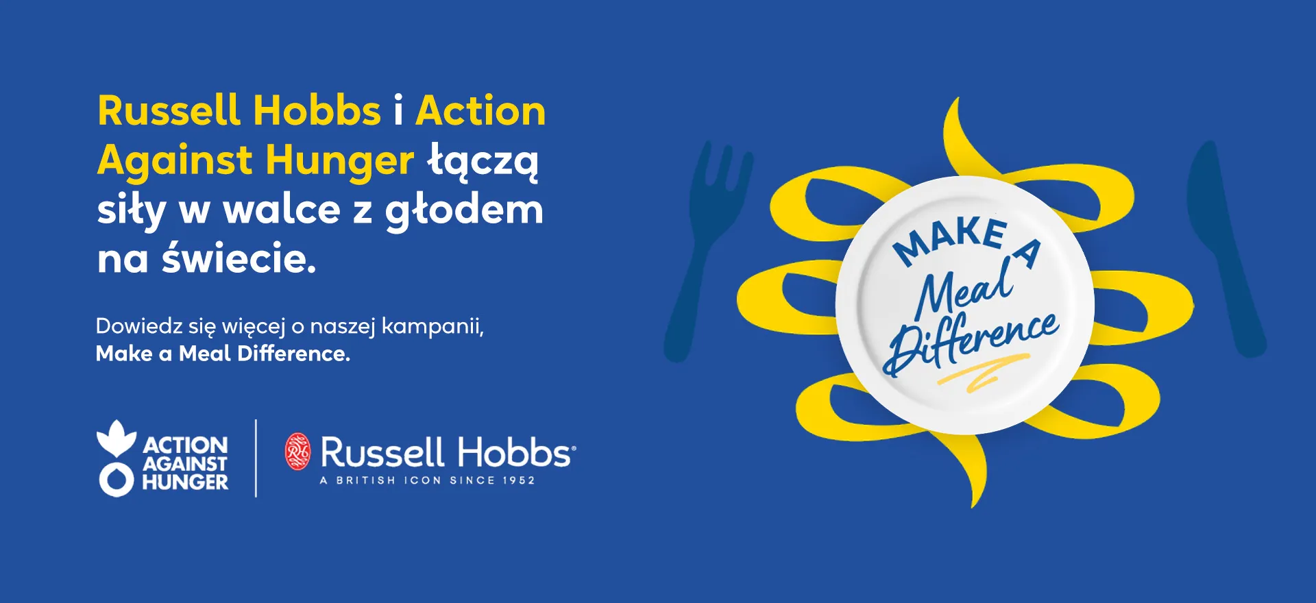 Russell Hobbs i Action Against Hunger. Kampania Make a Meal Diiference.