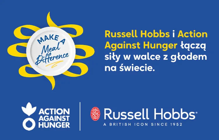 Russell Hobbs i Action Against Hunger. Kampania Make a Meal Diiference.
