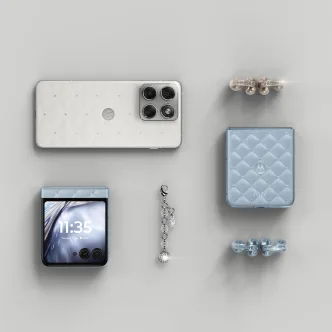 Smartfon Motorola Edge 70 Pantone Colour of the Year 2026 z kryształami Swarovski.