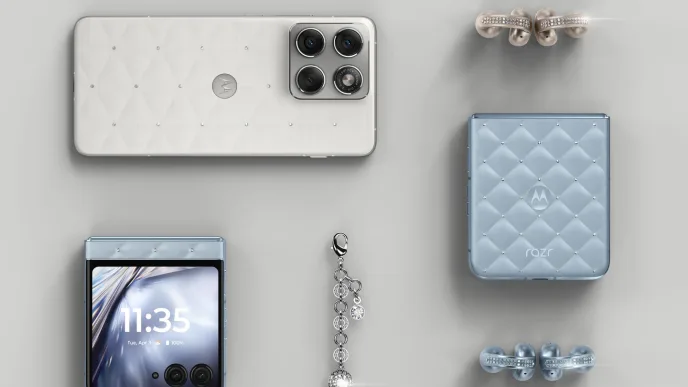 Smartfon Motorola Edge 70 Pantone Colour of the Year 2026 z kryształami Swarovski.