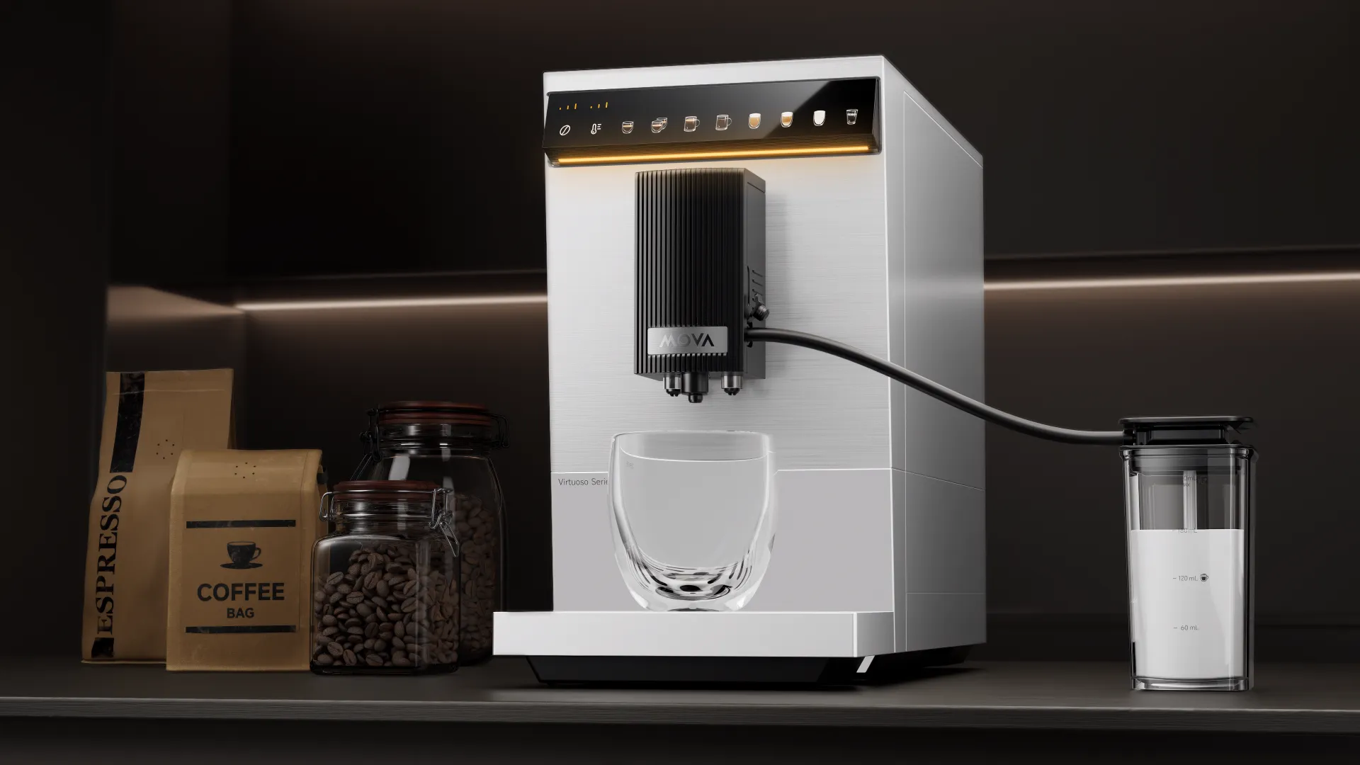 Świąteczne nowości MOVA. Zobacz ekspres, grill i airfryer! Świąteczne promocje MOVA. Na zdjęciu Virtuoso 10 Pro.