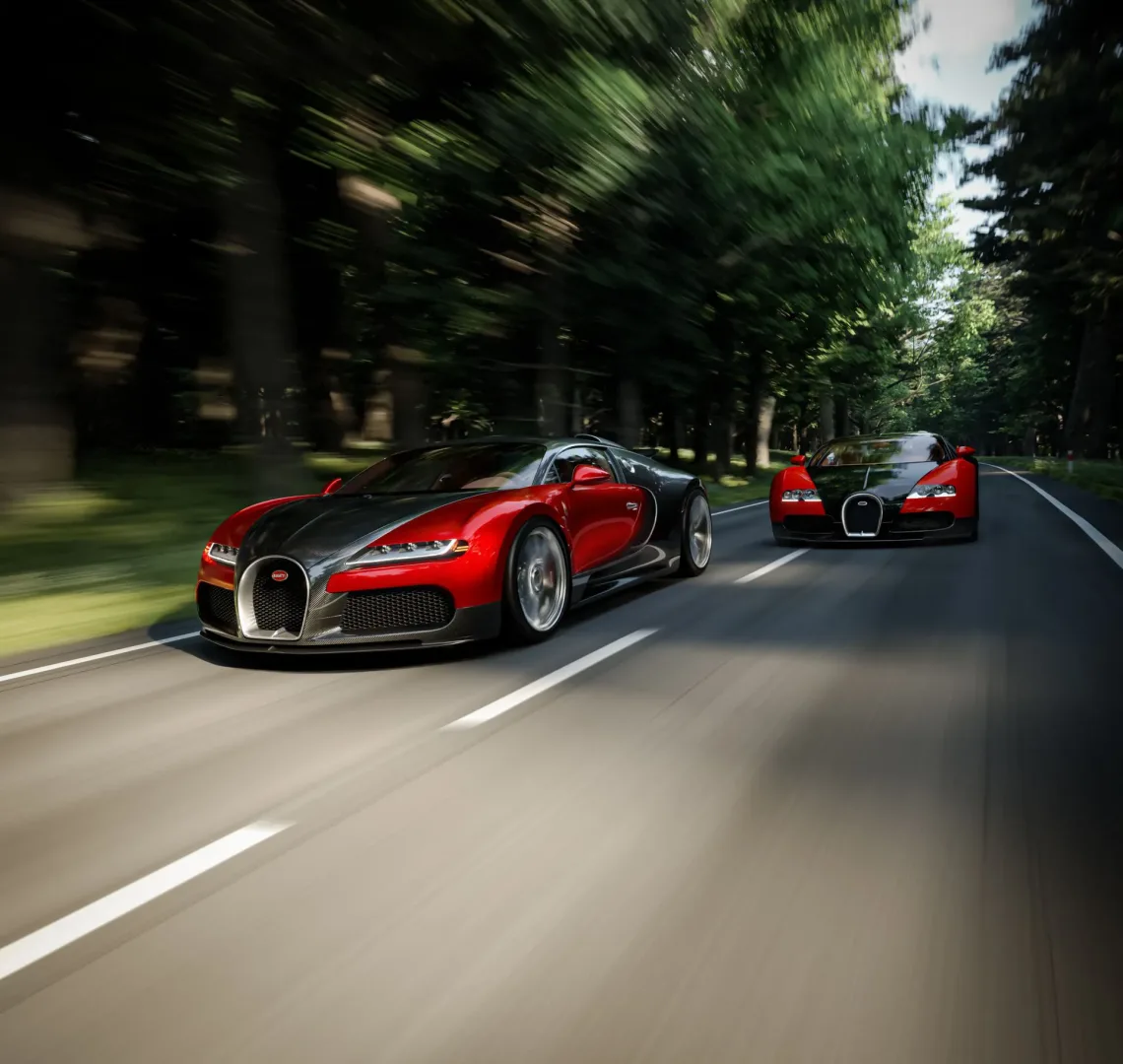 Bugatti F.K.P. Hommage przód – charakterystyczny grill i agresywne reflektory