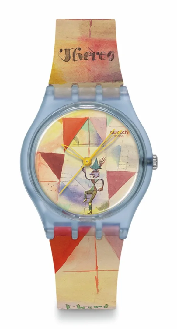 Swatch x Guggenheim: zegarki inspirowane słynnymi dziełami Zegarek z kolekcji Swatch × Guggenheim - Klees Bavarian Don Giovanni.