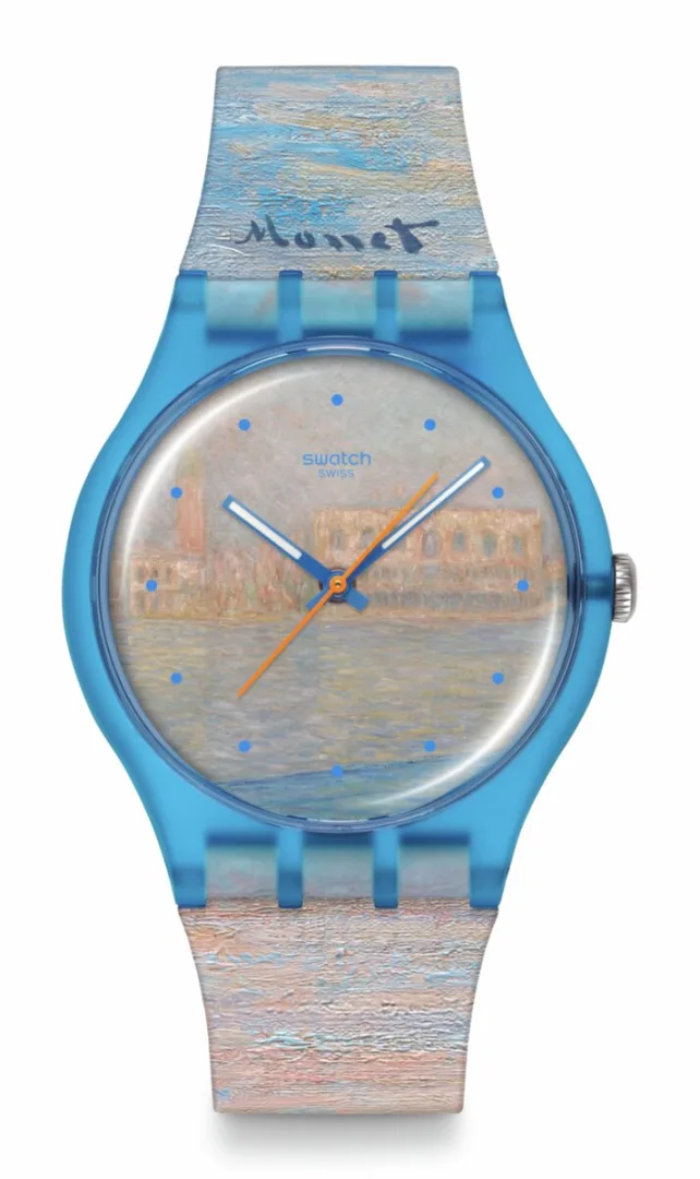 Swatch x Guggenheim: zegarki inspirowane słynnymi dziełami Zegarek z kolekcji Swatch × Guggenheim - Monet's Palazzo Ducale.