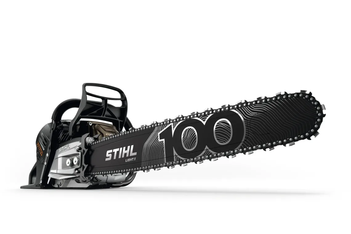 Pilarka STIHL MS 500i w wersji limitowanej na 100-lecie marki.