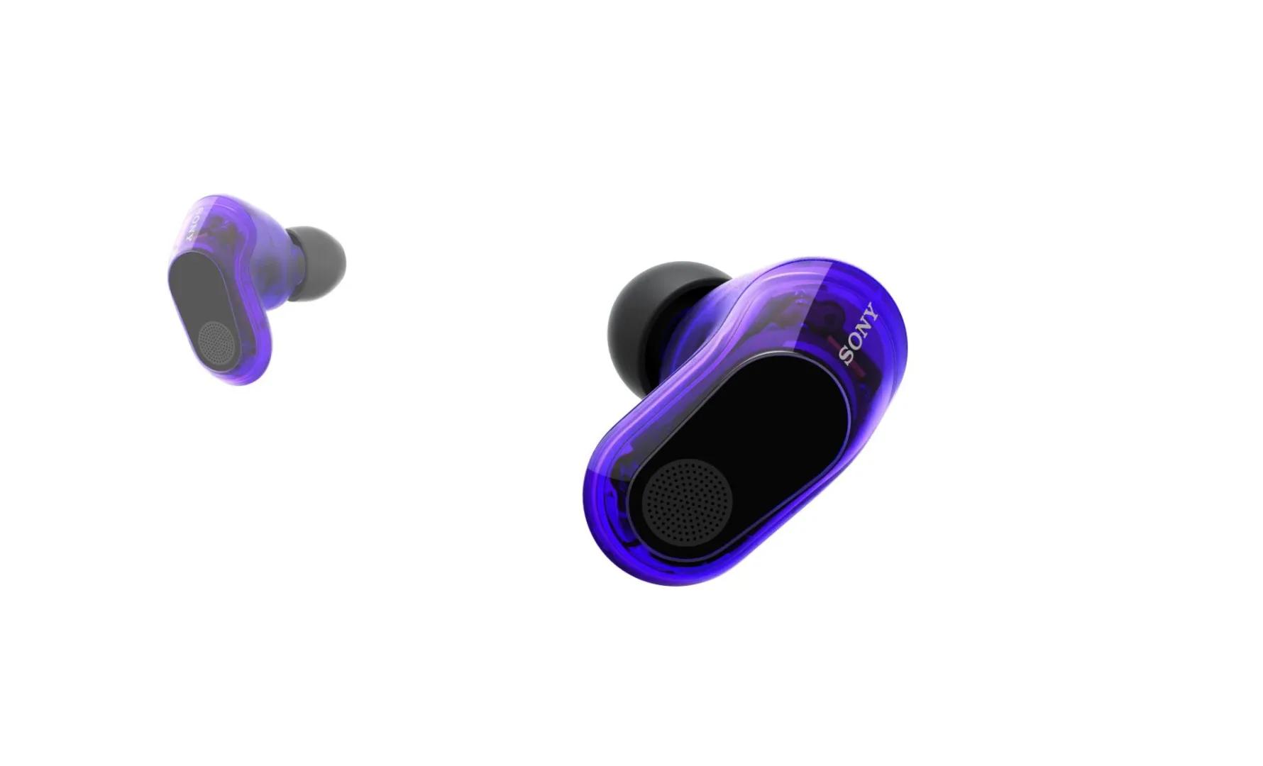 Nowa kolekcja dla graczy: SONY INZONE 2026. Na zdjęciu słuchawki Buds Glass Purple.