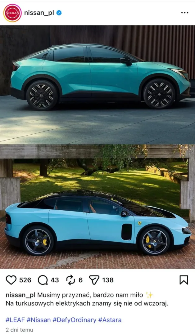 Nissan Leaf i Ferrari Luce
