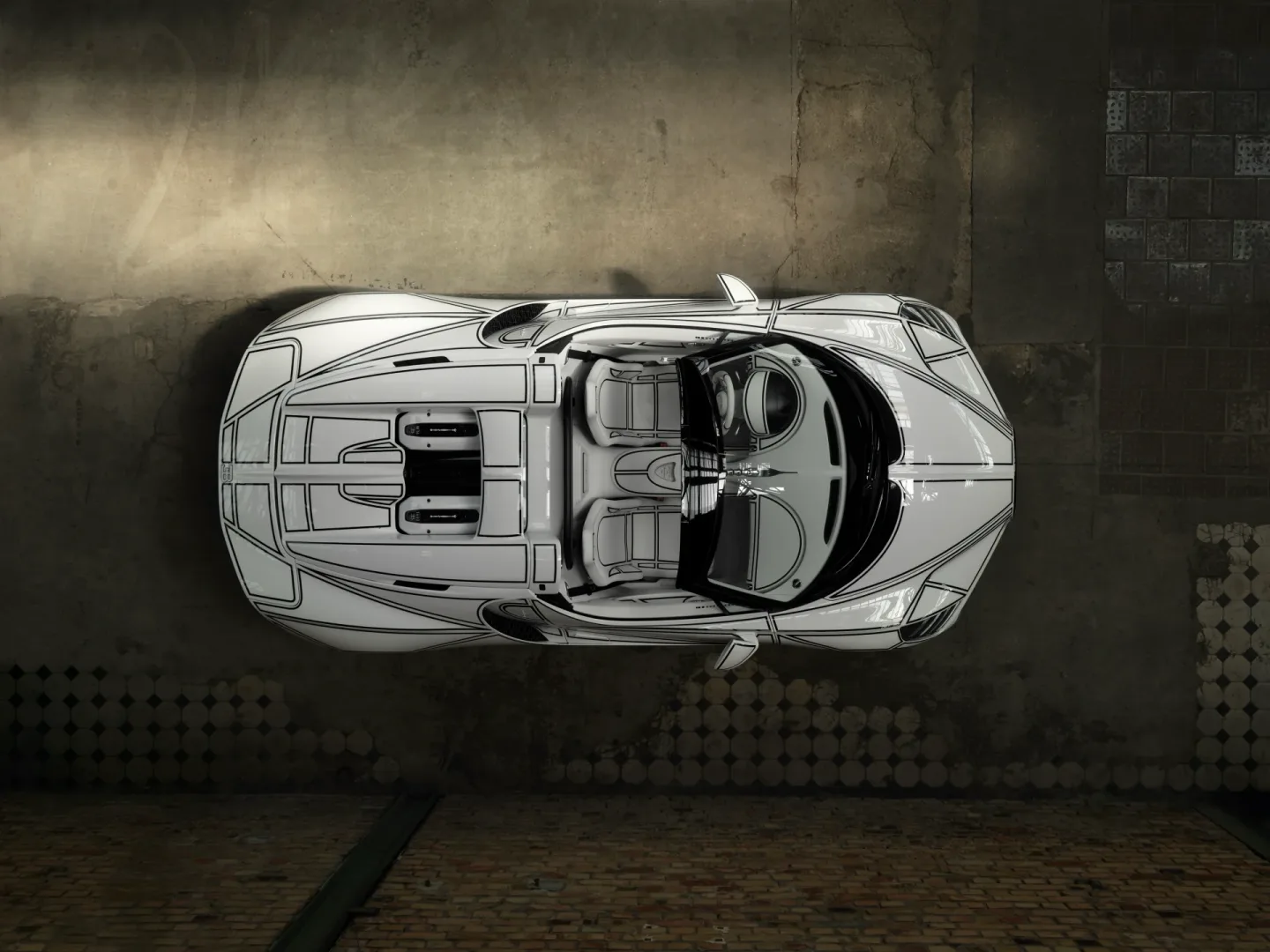 Bugatti z porcelaną. Tak wygląda luksus bez limitu. Zobacz Bugatti W16 Mistral Blanc Éternel