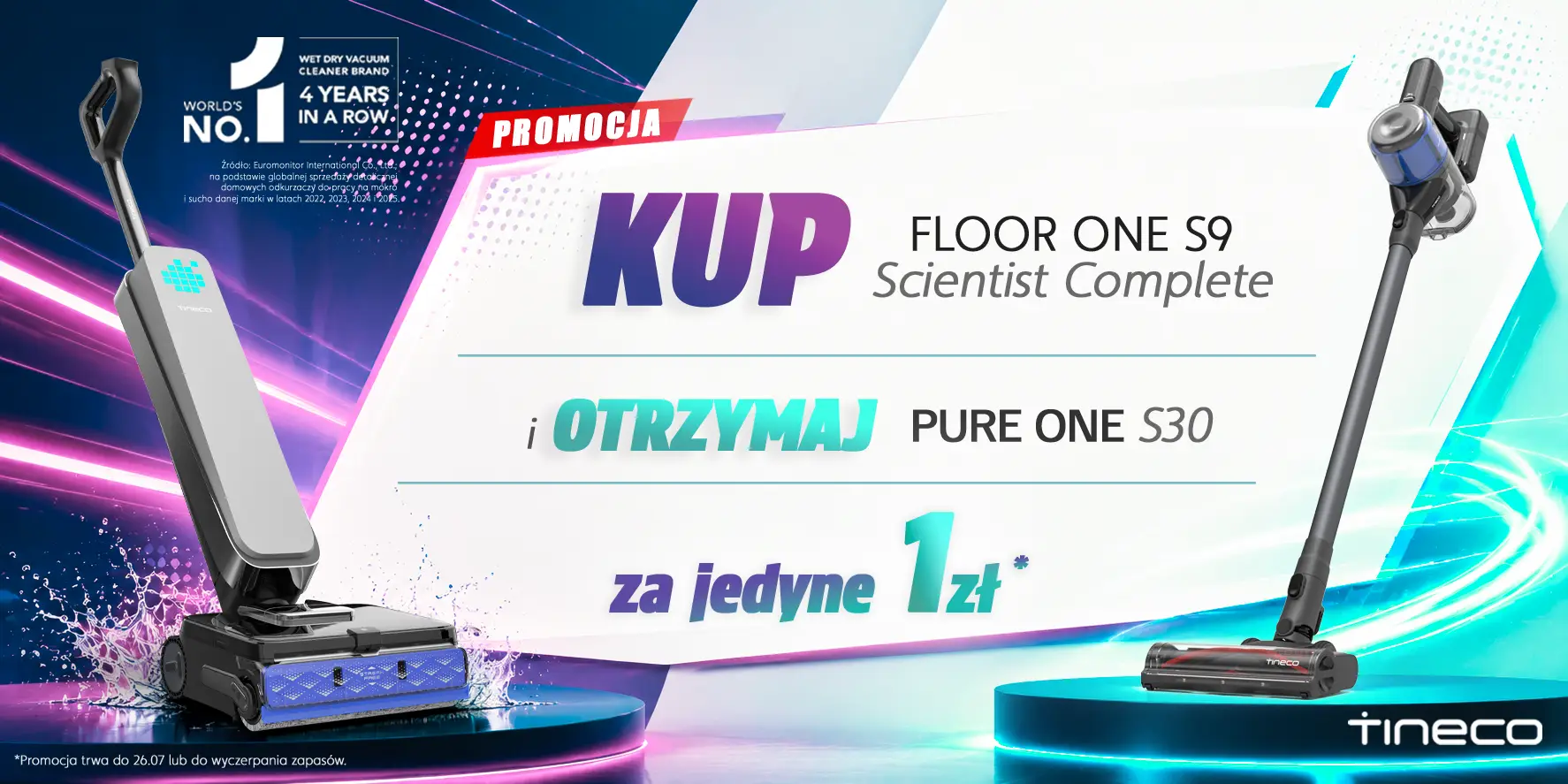 Promocja Tineco. Drugi odkurzacz kupisz za 1 zł Promocja Tineco