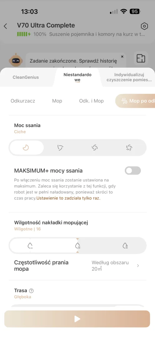 Ten robot kosztuje 5500 zł. Po chwili rozumiesz że to okazja Aplikacja MOVAhome zainstalowana na smartfonie z iOS.