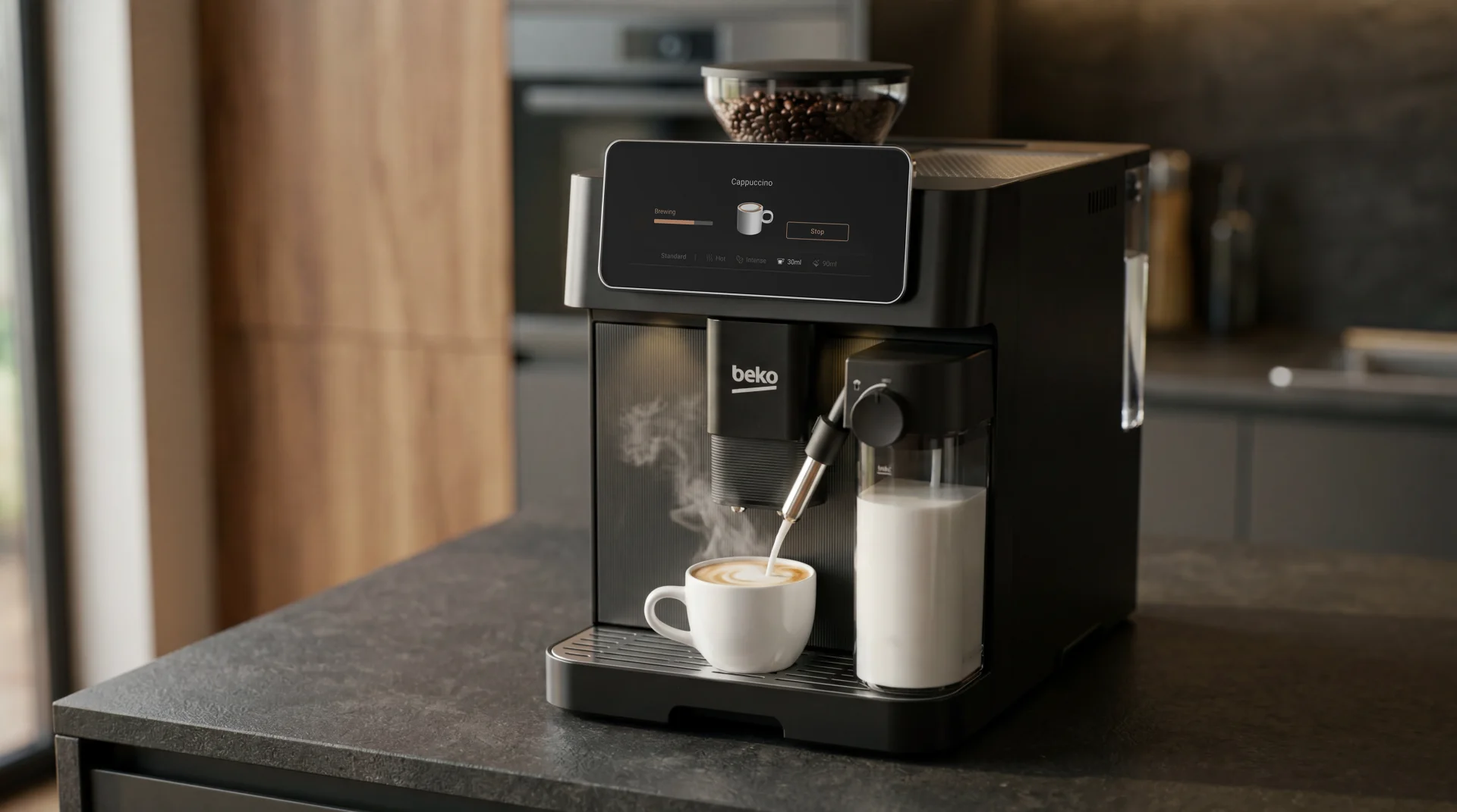 Beko CaffeExperto. Ekspres zrobi nawet 50 napojów Beko CaffeExperto CED 8564 B