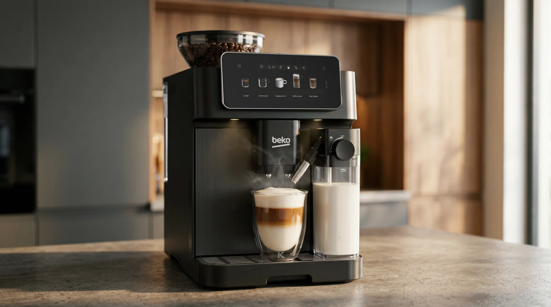 Beko CaffeExperto. Ekspres zrobi nawet 50 napojów Beko CaffeExperto CEG 8564 B