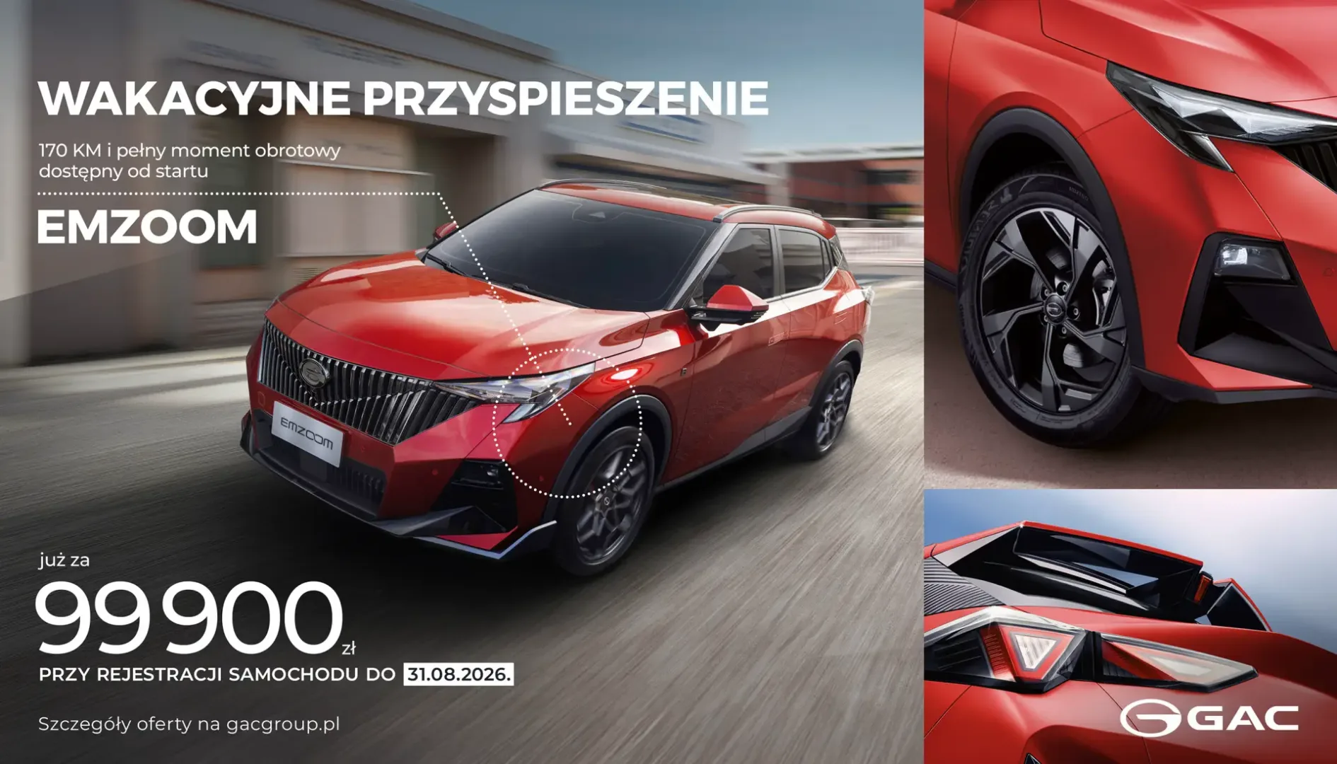 GAC EMZOOM. 170 KM i automat za mniej niż 100 tys. zł GAC EMZOOM