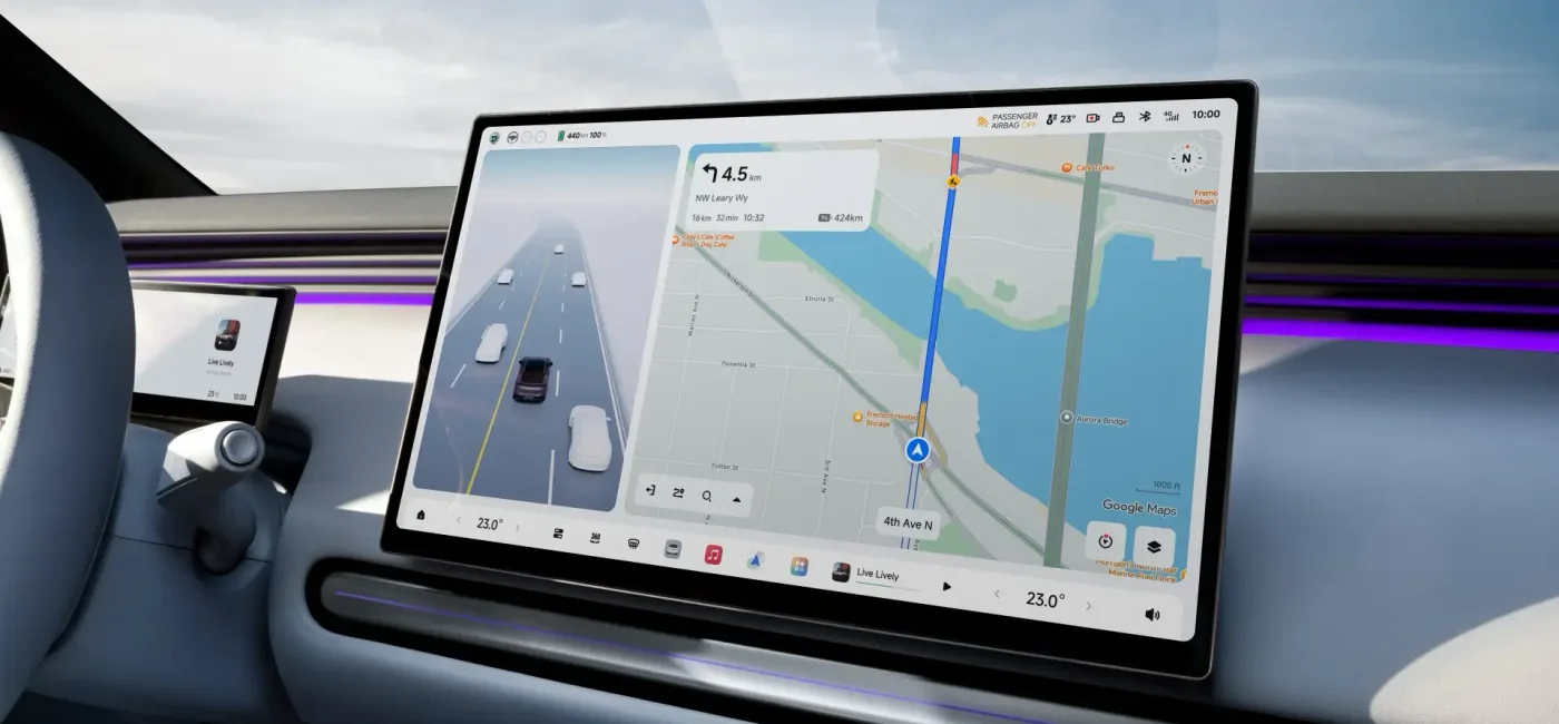 Google Maps w XPENG