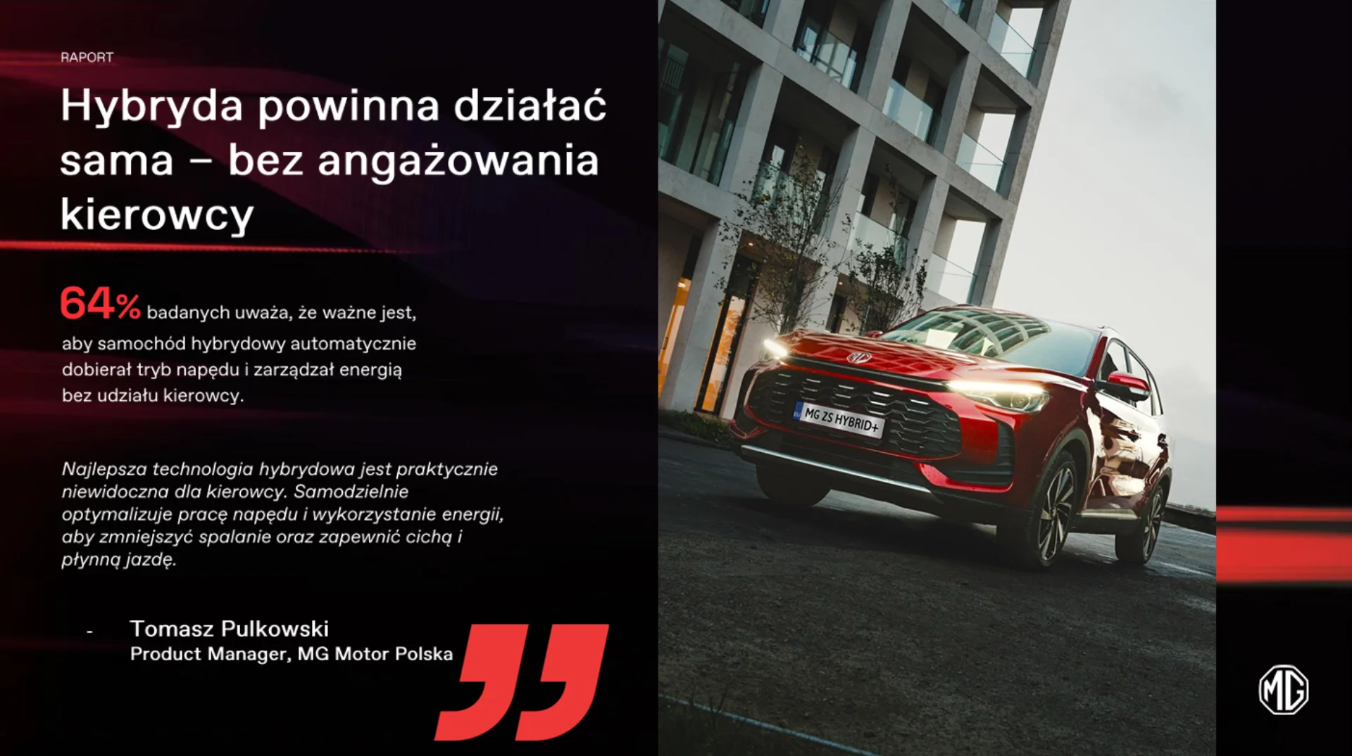 Hybrydy są OK, jeśli nie trzeba ich ładować twierdzi raport MG