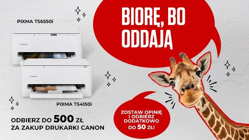 Promocja Canon. Kup drukarkę i odbierz nawet 550 zł Promocja Canon