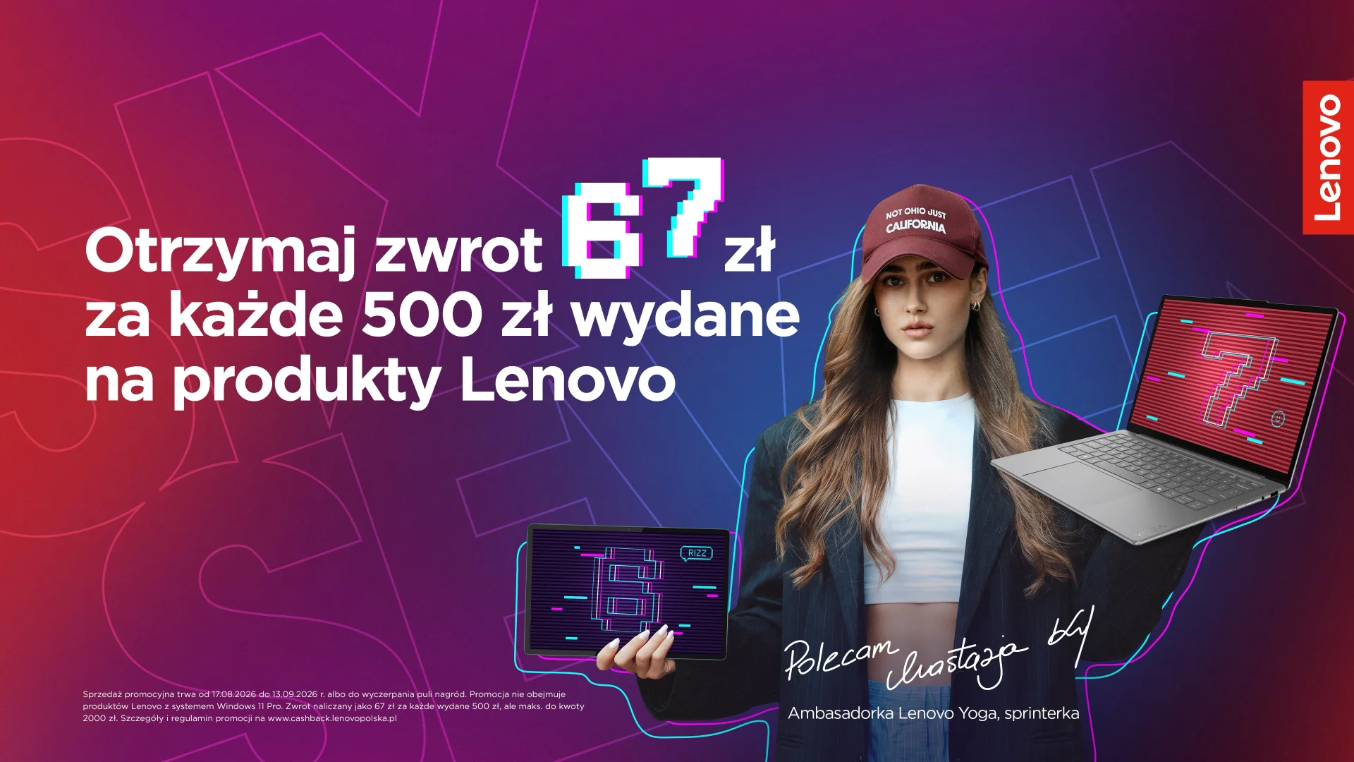 Promocja Lenovo. Nawet 2000 zł wraca na konto Promocja Lenovo - możesz liczyć na spory zwrot gotówki