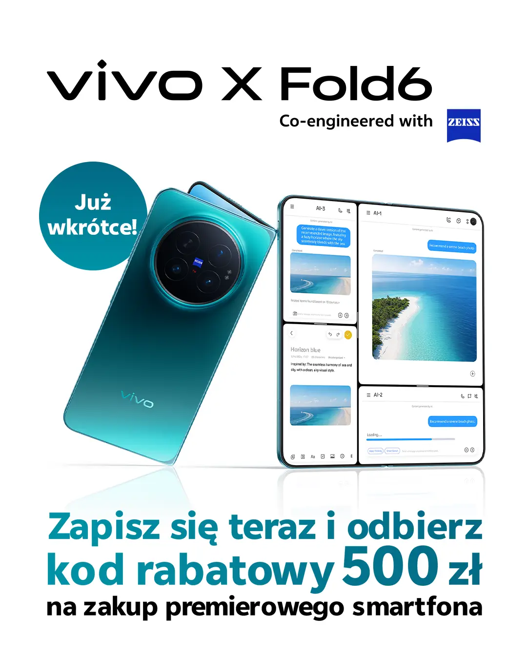 vivo X Fold6. 500 zł rabatu jeszcze przed premierą vivo X Fold6